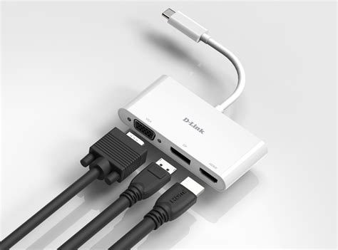 DUB-V310 Adaptateur USB-C 3-en-1 vers HDMI/VGA/DisplayPort | D-Link France