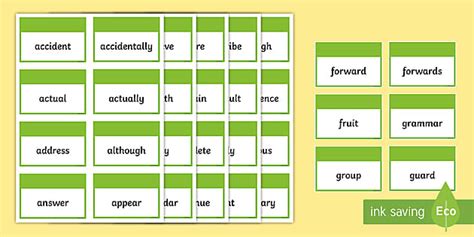 Year 3 and 4 Common Exception Words Flashcards - Twinkl