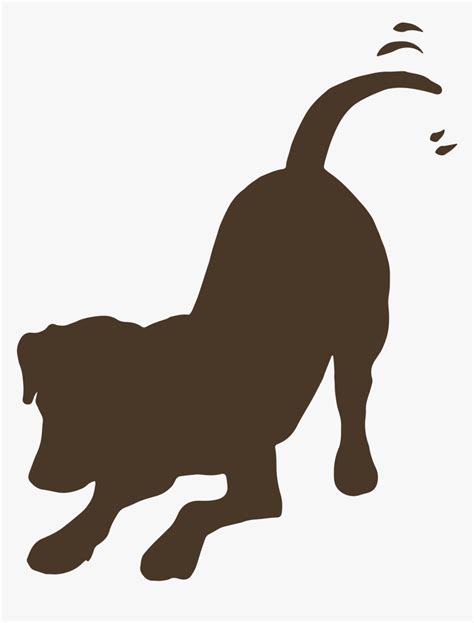 Dog Wagging Tail Silhouette, HD Png Download - kindpng