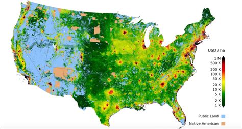 Map of US Land Value Reveals Interplay of Climate Change, Conservation ...