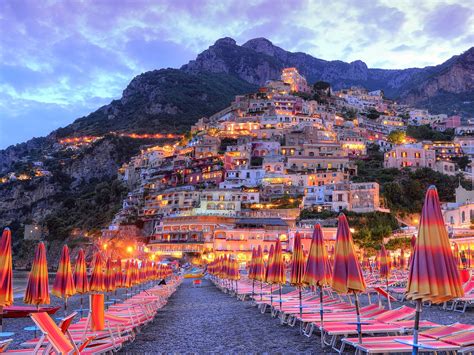 Download Town Sea Beach Italy Resort Man Made Amalfi HD Wallpaper