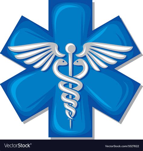 Caduceus medical symbol Royalty Free Vector Image