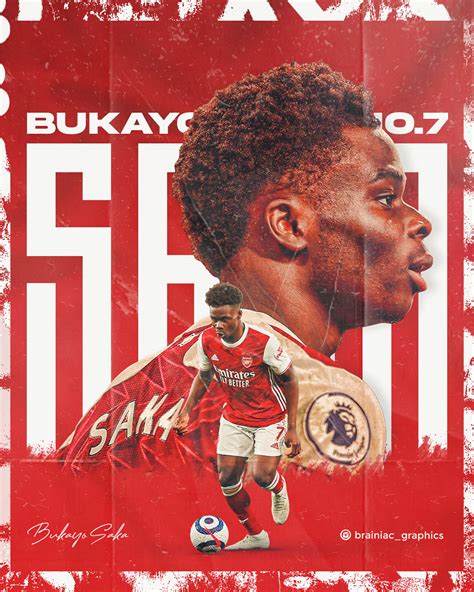 Bukayo Saka | Arsenal FC | Premier League | Poster on Behance