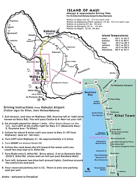 Printable Map Of Kihei Maui