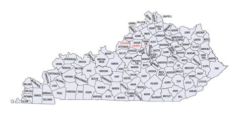 Kentucky Counties: History and Information | Kentucky, County map, Map