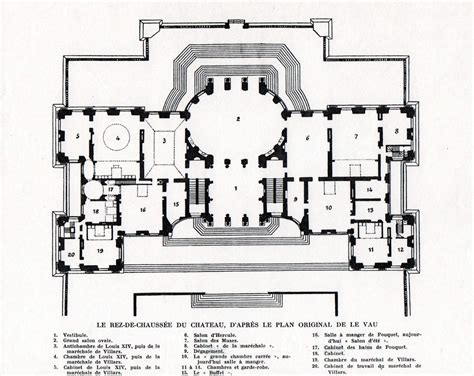 Chateau de Vaux-le-Vicomte: Ground Floor Plan