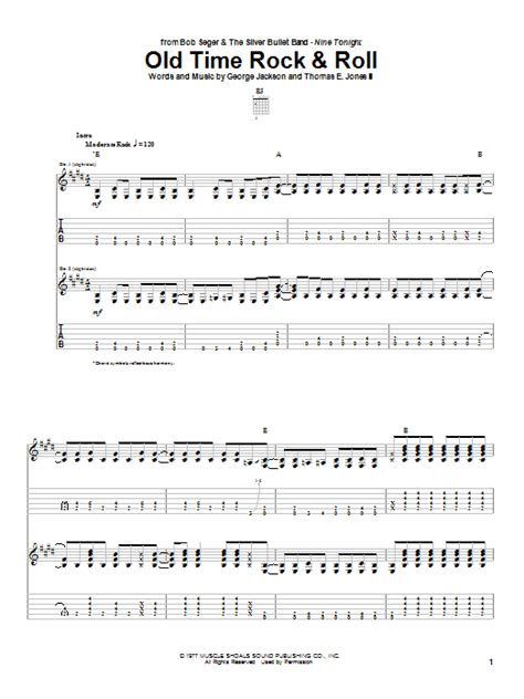 Old Time Rock & Roll by Bob Seger - Guitar Tab - Guitar Instructor