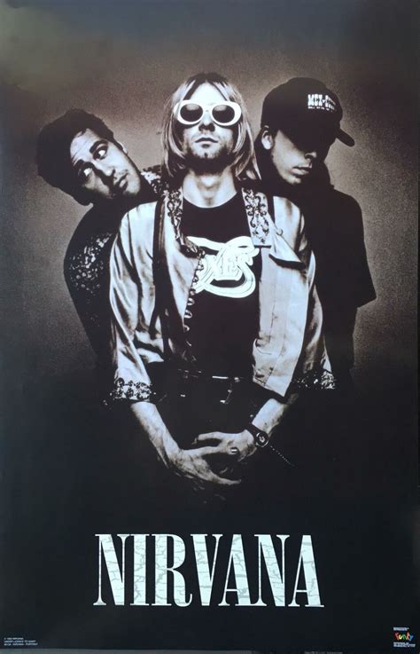 Details about Nirvana Sunglass 1993 Original Black & White Band Poster 24 x 34 in 2020 | Nirvana ...