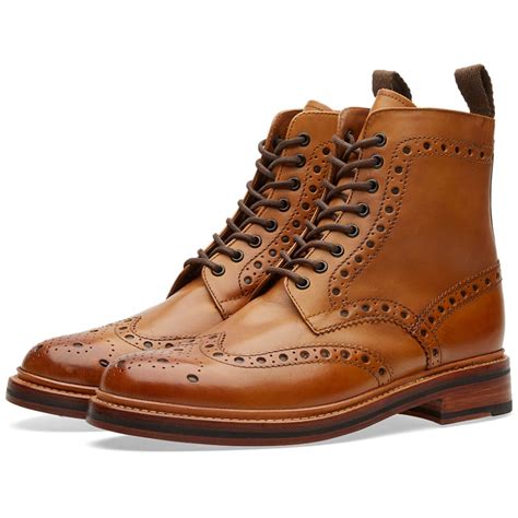 Grenson Fred Brogue Boot Tan | END. (US)