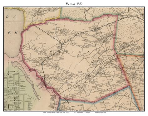 Verona, New York 1852 Old Town Map Custom Print - Oneida Co. - OLD MAPS