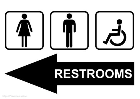 Printable Restroom Sign