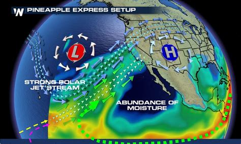 meteorology - Could the Pineapple Express collide with cold air, resulting in extreme snowfall ...