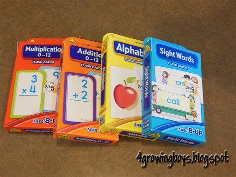 4 Growing Boys: Flashcards organized....