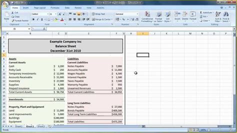 Assets and Liabilities Template Free Download Of Free Balance Sheet ...