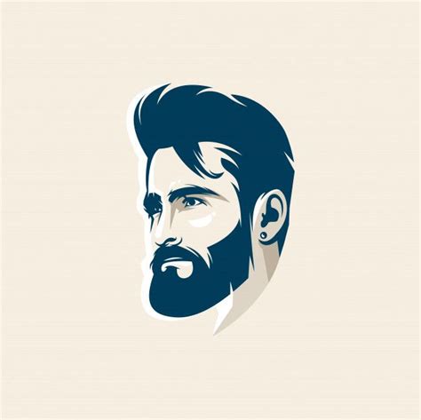 Premium Vector | Man face design logo premium Beard Wallpaper, Logo Set ...