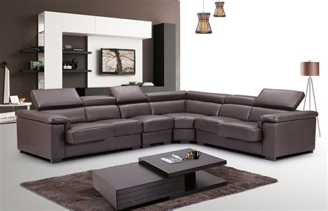 High End Quality Leather L-shape Sectional Garland Texas ESF-2605 ...