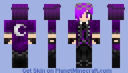 Warrior Girl in Purple Minecraft Skin