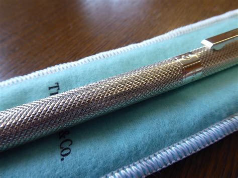 A Tiffany & Co Diamond Point Silver Ballpoint Pen