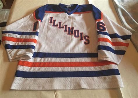 University of Illinois Fighting Illini Hockey Jersey K1 Sportswear XL White | Sports Mem, Cards ...