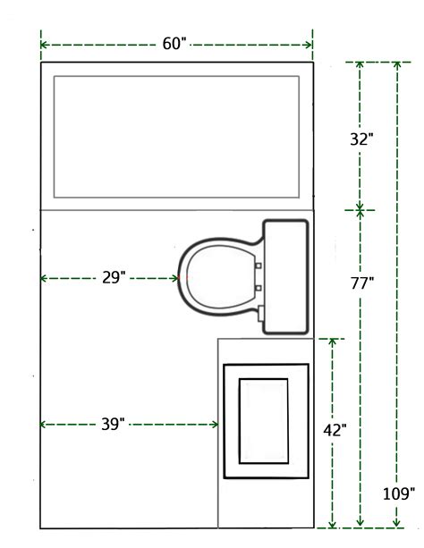 Floor plan and measurements of small bathroom | Small bathroom floor plans, Small bathroom ...