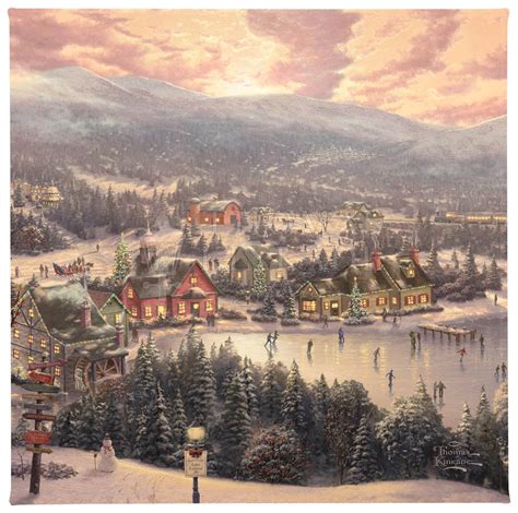 Sunset on Snowflake Lake – Thomas Kinkade Studios