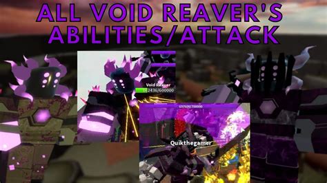 All Void Reaver's Abilities/Attack || Tower Defense Simulator - YouTube