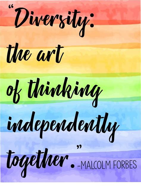 Diversity Poster: Motivational Quote on Rainbow Watercolor | Etsy | Diversity quotes, Unity in ...