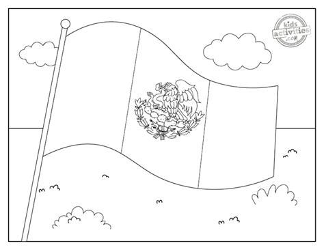 Printable Mexican Flag Coloring Page