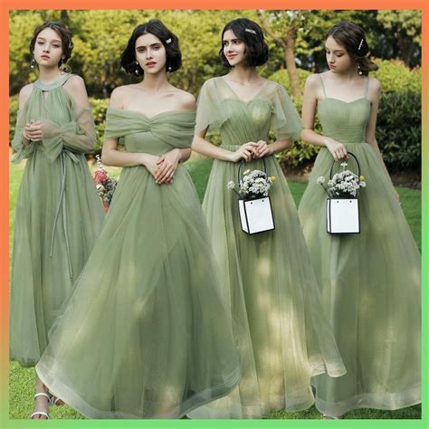 【Available】Customizable（color&size） dress Olive Green/Khaki Color Long ...