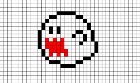 Mario Pixel Art Black And White Grid - bmp-flatulence