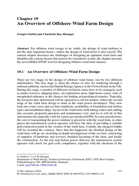 An Overview of Offshore Wind Farm Design | PDF | Offshore Wind Power ...