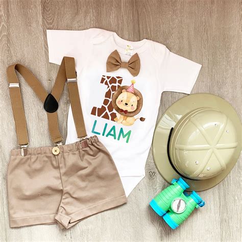 Safari outfit baby boy Jungle 1st birthday Safari 1st | Etsy