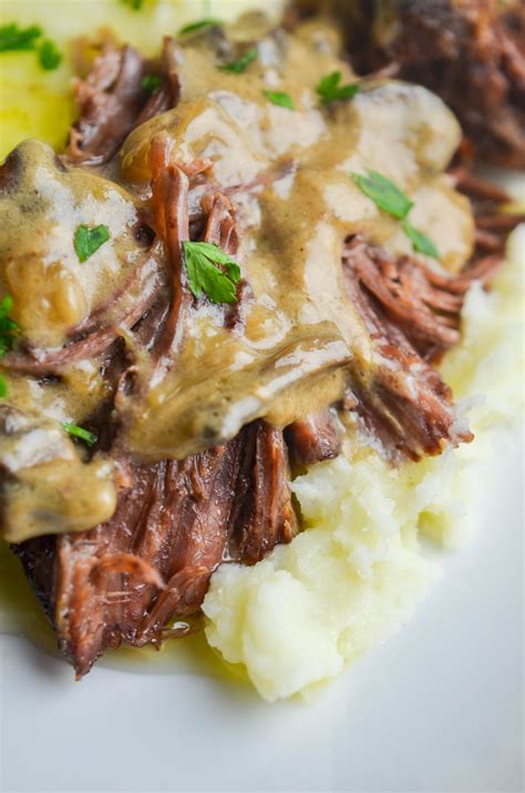 Dutch Oven Pot Roast with Mushroom Gravy Recipe | Life's Ambrosia