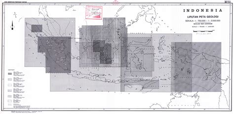 Indonesia. Liputan Peta Geologi. Sekala 1:750,000 - 1:3,000,000. B/05/06. [Geology Map Coverage ...