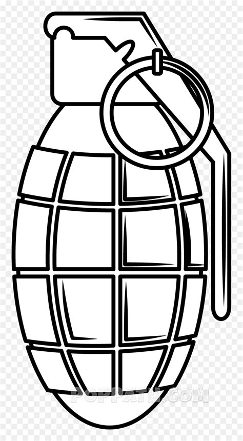 Clip Art Grenade Drawing - Free Fire Bomb Drawing, HD Png Download - vhv