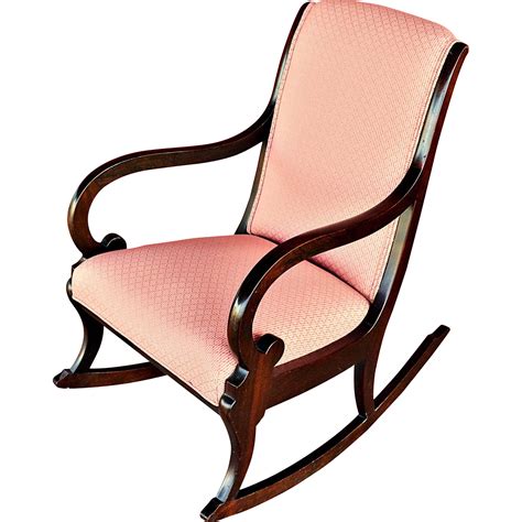 Vintage Hardwood Rocking Chair with Upholstered Back, Seat & Rear -- found at www.rubylane.com ...