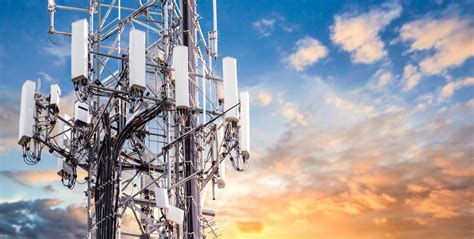 GSMA | 5G Sunset Cell Tower: Cellular communications tower for mobile ...