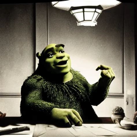 movie still, shrek as michael in the godfather, film | Stable Diffusion ...