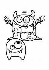 Scary Monster Coloring Page  Color Luna coloring Pages Free sketch template