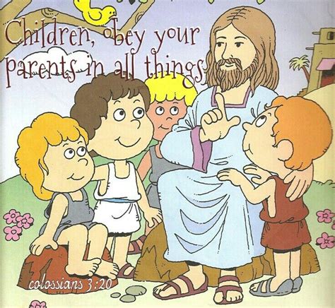 Children obey your parents in all things. Colossians 3:20 | Bible illustrations, Kids faith ...