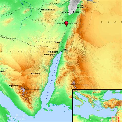 Bible Map: Arabah