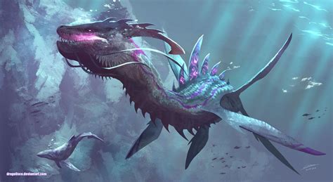 Leviathan Dragon by https://dragolisco.deviantart.com on @DeviantArt | Mythical creatures ...