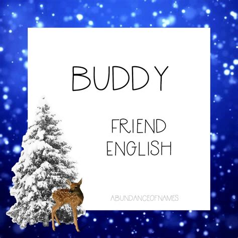 Ren's Baby Name Blog: Buddy