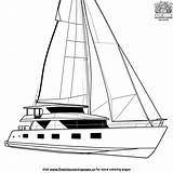 Catamaran Coloring Pages sketch template