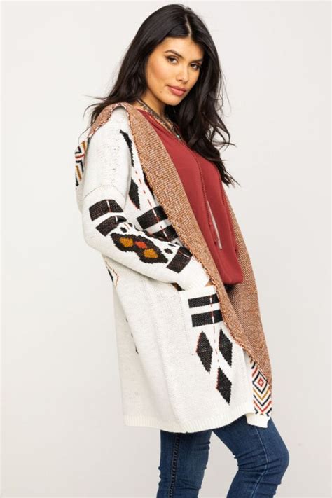 Shyanne Women's Hooded Aztec Over-sized Cardigan in 2021 | Aztec ...