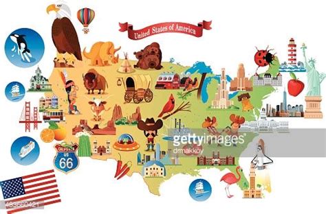 Cartoon map of USA | Cartoon map, Usa map, Usa decorations party