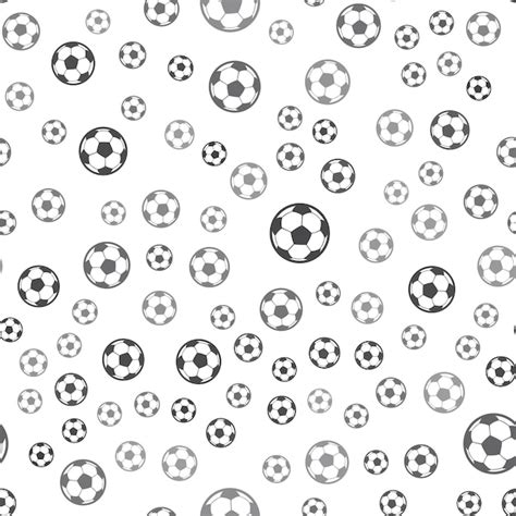 Premium Vector | Seamless football pattern on a white background simple ...