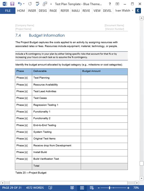 Test Plan Templates (MS Word/Excel) – Templates, Forms, Checklists for ...