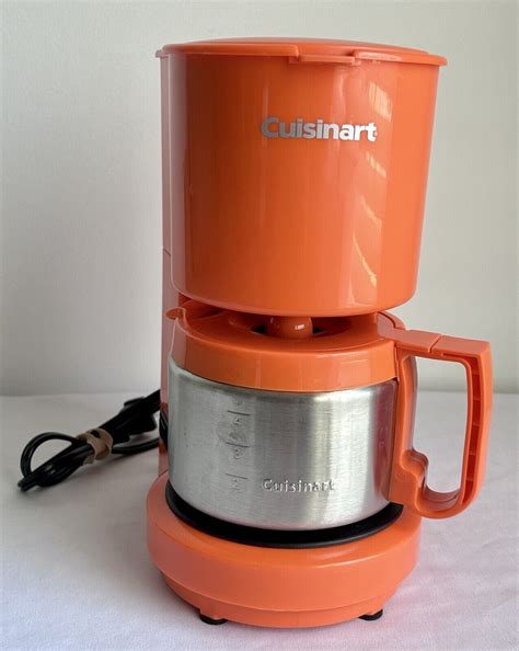 Cuisinart Coffee Maker Orange DCC450 4 Cup Drip Stainless Steel Carafe Tested | eBay