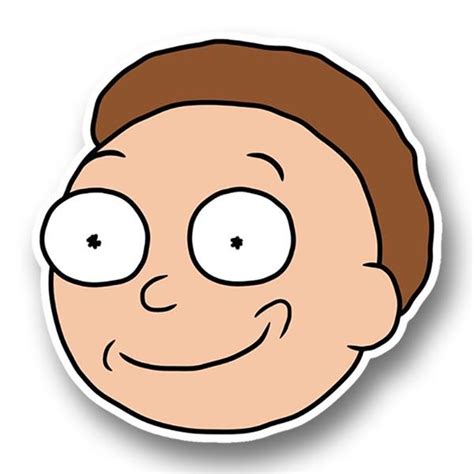 MORTY HEAD funny rick and morty sticker 5 - Pro Sport Stickers